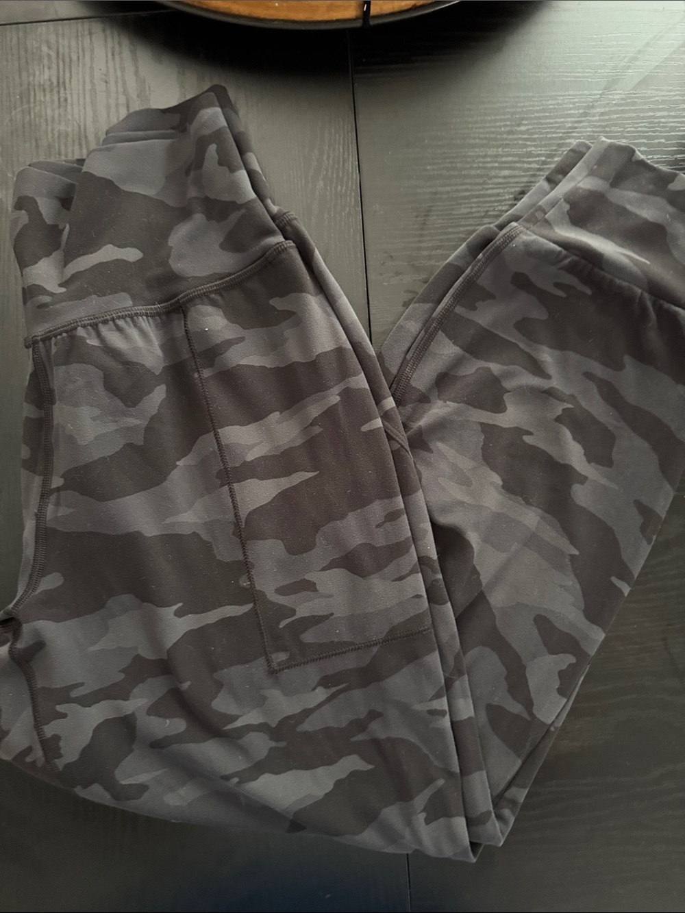 Athleta Salutation Camo Jogger in Black & Charcoal